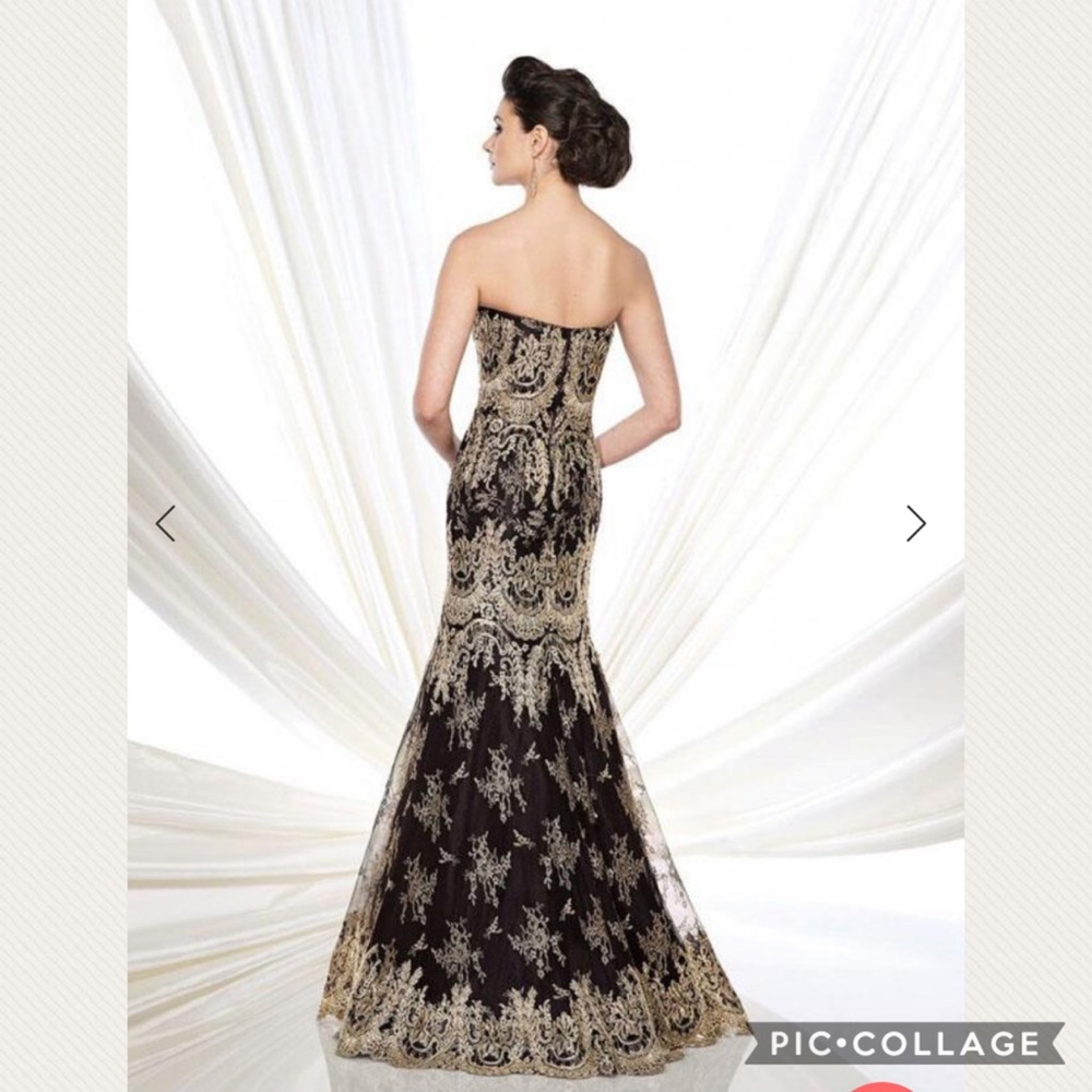 Camille La Vie embroidered mother of bride long gown - Picture 3 of 9
